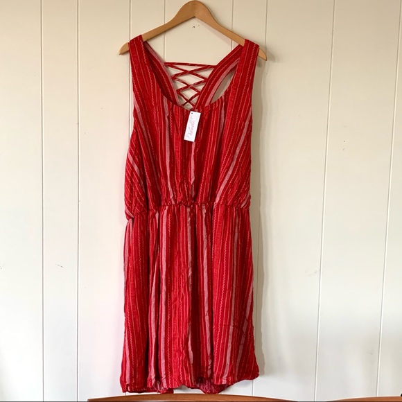 Pretty Red Dress with Strappy back - Picture 1 of 4